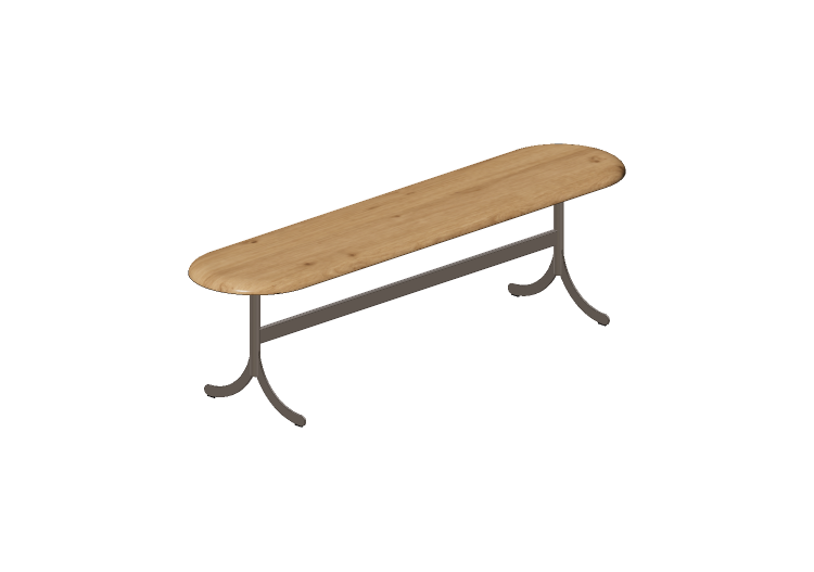Sedie 3D - Panca con base in acciaio - Atlas - 20720 - A126... Sedie 3D - Panca con base in acciaio - Atlas - 20720 - A126...
