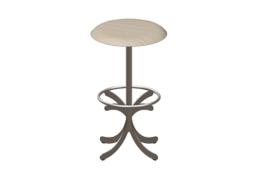 Sillas 3D - Taburete con base de acero - Atlas - 20712- A146