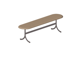 3D Stühle - Sitzbank mit Stahlfuß - Atlas - 20721 - 26910 - CAMMLF15