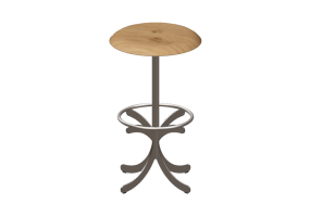 Sillas 3D - Taburete con base de acero - Atlas - 20712- A136