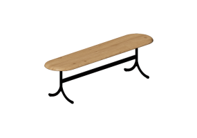 椅子 - Steel base Bench - Atlas - 20720 - E126