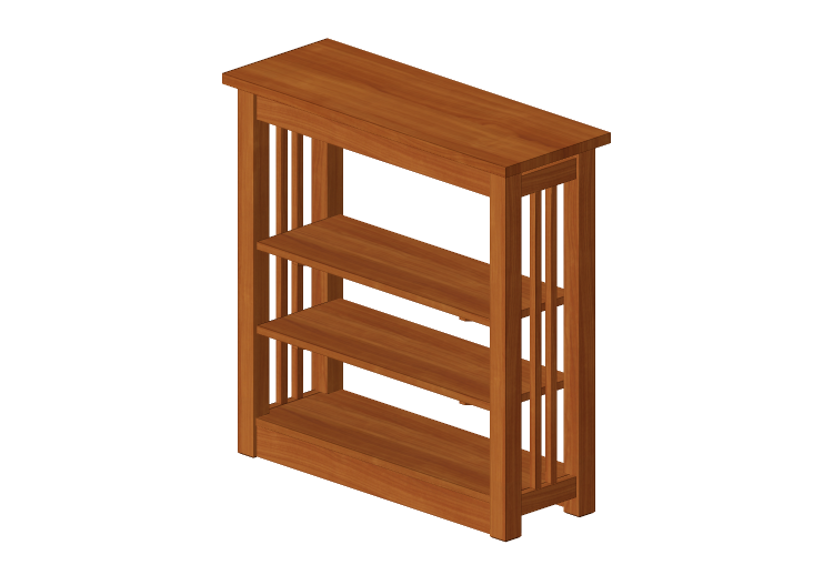 Bibliothèque 3D - Bibliothèque en bois massif - Thos. Moser... Bibliothèque 3D - Bibliothèque en bois massif - Thos. Moser...