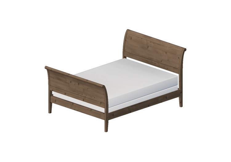 Camas y Mesitas de noche 3D - Cama de madera maciza - Thos.... Camas y Mesitas de noche 3D - Cama de madera maciza - Thos....