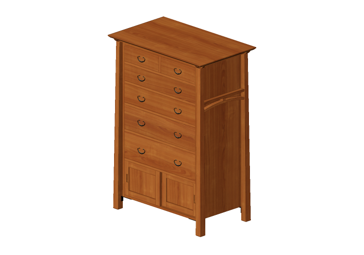 Armarios y Cómodas 3D - Cajonera con seis cajones y dos... Armarios y Cómodas 3D - Cajonera con seis cajones y dos...
