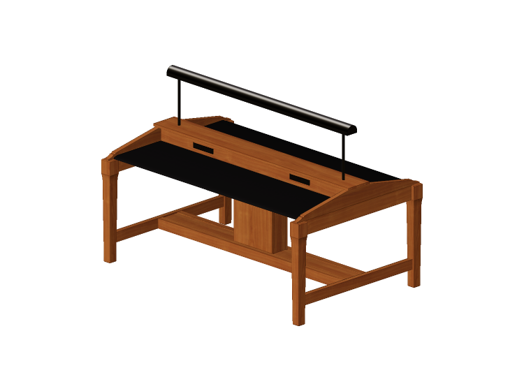 Meubles 3D - Bureau en bois massif - Thos. Moser -... Meubles 3D - Bureau en bois massif - Thos. Moser -...