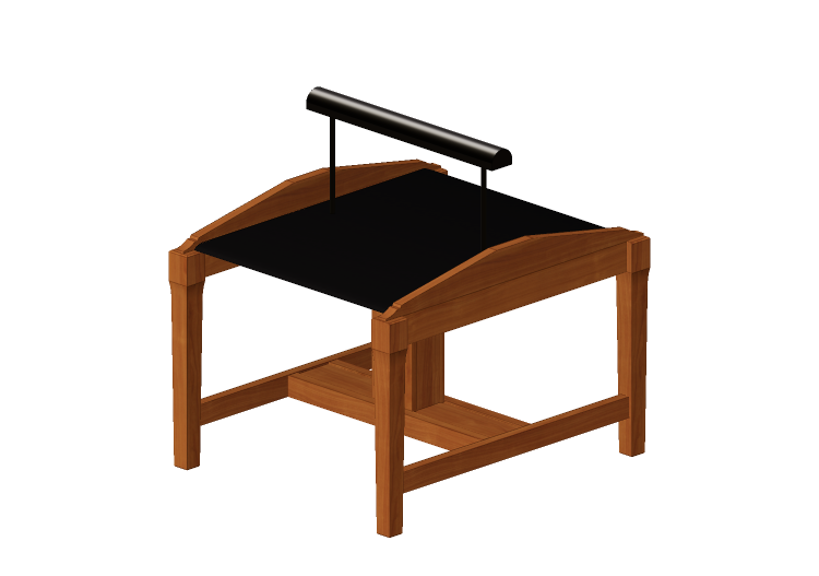 Meubles 3D - Bureau en bois massif - Thos. Moser -... Meubles 3D - Bureau en bois massif - Thos. Moser -...