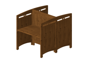 Muebles 3D - Escritorio de madera maciza - Thos. Moser