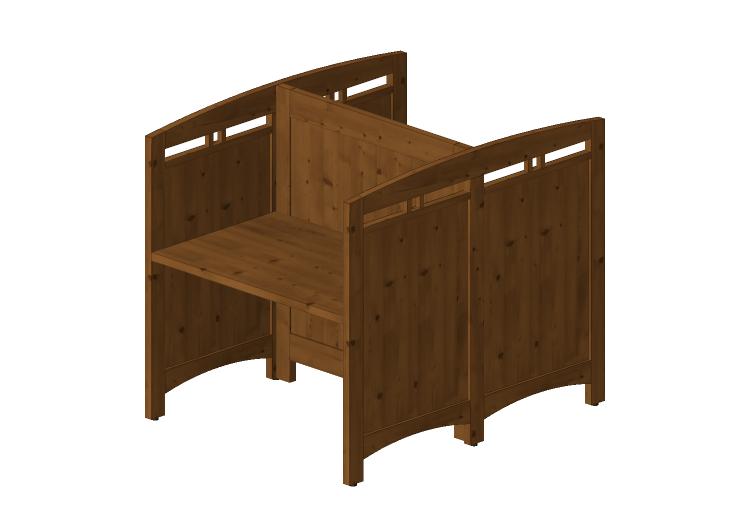 Móveis 3D - Escrivaninha de madeira maciça - Thos. Moser -... Móveis 3D - Escrivaninha de madeira maciça - Thos. Moser -...