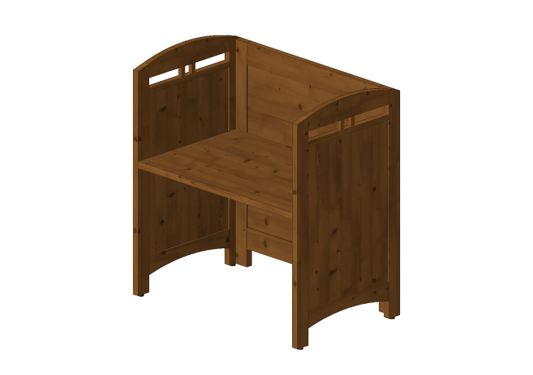 Meubles 3D - Bureau en bois massif - Thos. Moser -... Meubles 3D - Bureau en bois massif - Thos. Moser -...