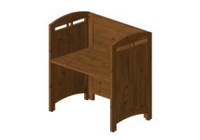 3D Furniture - Solid wood desk - Thos. Moser