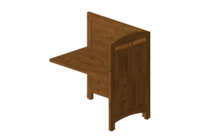 Muebles 3D - Escritorio de madera maciza - Thos. Moser