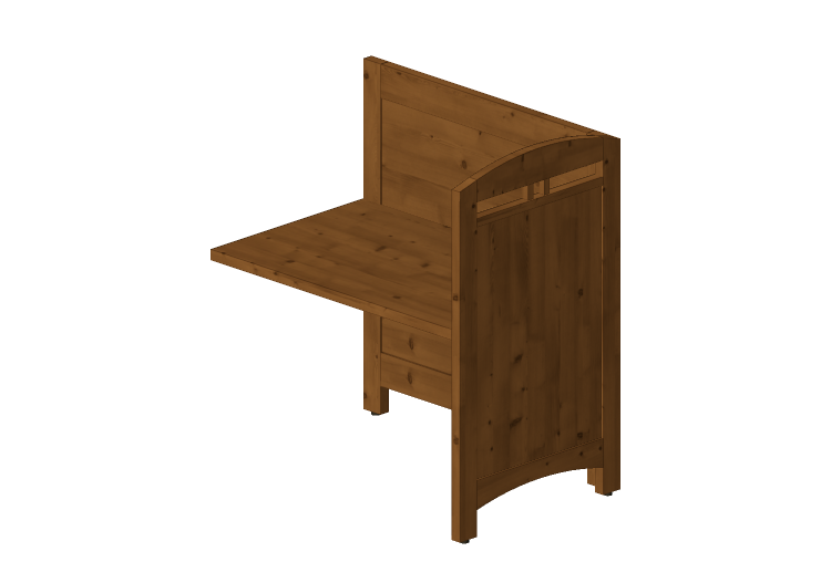 Móveis 3D - Escrivaninha de madeira maciça - Thos. Moser -... Móveis 3D - Escrivaninha de madeira maciça - Thos. Moser -...