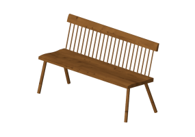 3D Benches - Solid wood bench - Thos. Moser