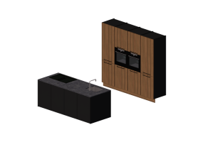 Cuisine 3D - Cuisine avec &eacute;lectrom&eacute;nagers - Thuiskeukens