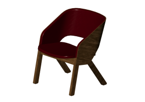 Chairs and Sofas 3D - Armchair with Fabric lining - Ton - 363/404