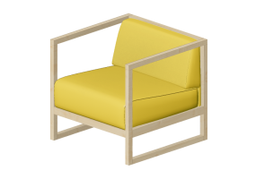 Chairs and Sofas 3D - Armchair with Fabric lining - Ton - 363/681