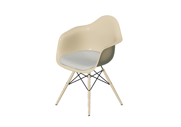 Divani 3D - Poltrona in plastica - Vitra - Eames DAW -... Divani 3D - Poltrona in plastica - Vitra - Eames DAW -...