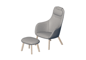 Poltronas y Sof&aacute;s 3D - Sill&oacute;n de tela - Vitra - HAL Lounge Chair