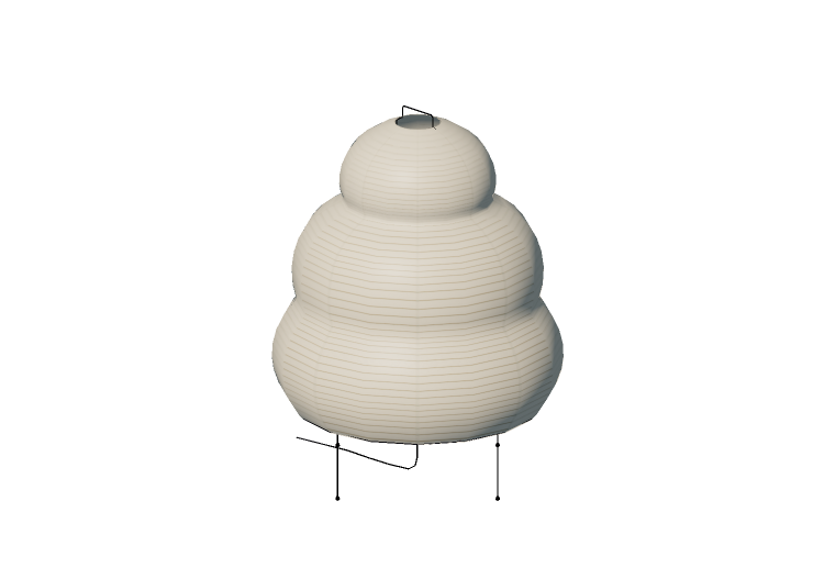 Lampe à sol 3D - Lampe de sol - Vitra - Akari 25N - Vitra Lampe à sol 3D - Lampe de sol - Vitra - Akari 25N - Vitra