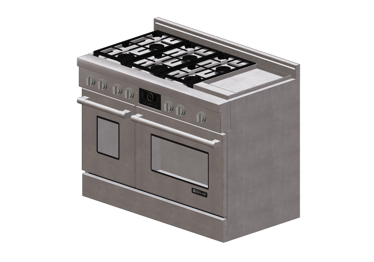Electroménagers 3D - Cuisine avec 6 feux à gaz et plateau... Electroménagers 3D - Cuisine avec 6 feux à gaz et plateau...