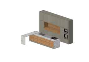 Cucine 3D - Cucina completa di elettrodomestici - Witt - Paris