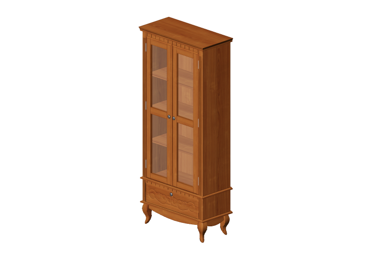 Muebles 3D - Armario de cristal de madera - Wood Prime -... Muebles 3D - Armario de cristal de madera - Wood Prime -...