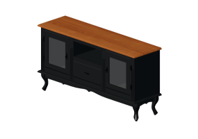 Muebles 3D - Estanter&iacute;a de madera lacada - Wood Prime