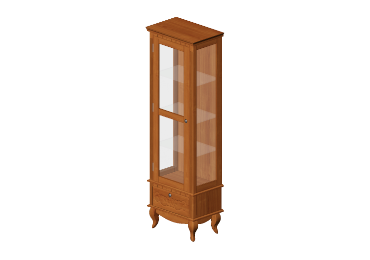 Móveis 3D - Cristaleira de madeira - Wood Prime - Country -... Móveis 3D - Cristaleira de madeira - Wood Prime - Country -...