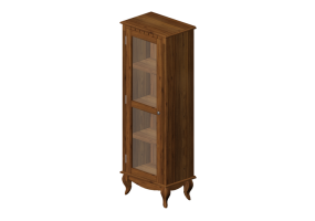 3D Furniture - Glass cabinet with wooden structure - Wood Prime - Country
