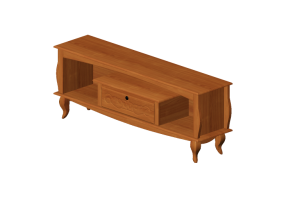 Muebles 3D - Estanter&iacute;a de madera - Wood Prime - Country Lotus