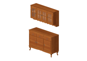 Meubles 3D - Composition de meuble de cuisine - Wood Prime