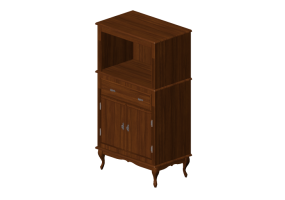 Mobili 3D - Mobile per forno a microonde in legno - Wood Prime - Luigi XV