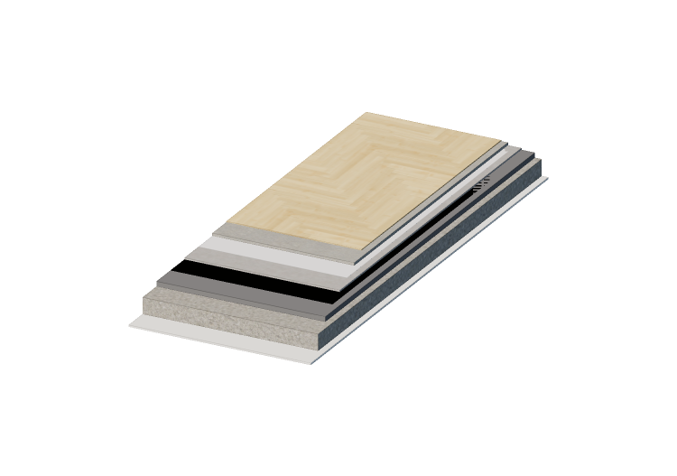 Radiant floor system with ribbed insulating panel in EPS 55... Radiant floor system with ribbed insulating panel in EPS 55...