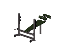 Fitness 3D - Banc &agrave; angle n&eacute;gatif de base - Gym 80 - 4847