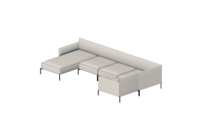 Divani 3D - Divano in tessuto - Kare - Chiara - 86050