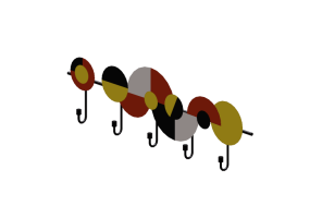 Accessori 3D - Appendiabiti in metallo - Kare - Semicircles Bicolore - 87123