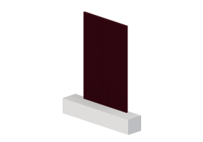 3D Solarmodul - Modul mit Zelle halfcut, 182mm rot
