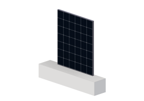 3D Solar Panel - Panel with 166mm cell