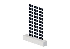 3D Solarmodul - Modul transparent mit Zelle von 156mm gro&szlig;e Fl&auml;che
