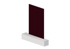 Panel with half-cut cell - dimensions 182mm red