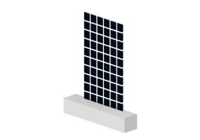 Transparent panel with 156mm narrow space cell