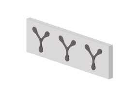 Accessori 3D - Appendiabiti in ceramica - Kare - Spoon - 63802