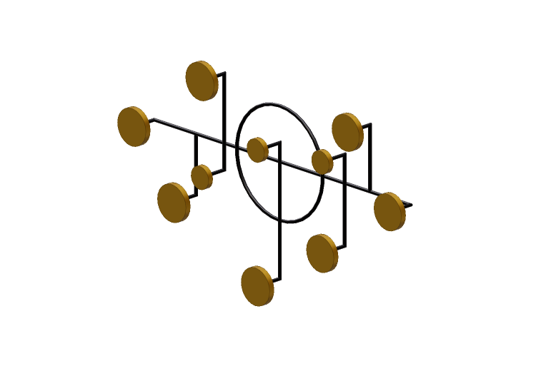 Acessórios 3D - Cabideiro de metal - Kare - Art Circles -... Acessórios 3D - Cabideiro de metal - Kare - Art Circles -...
