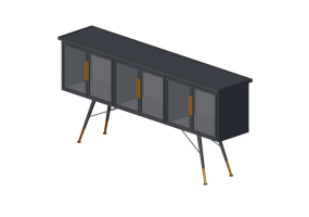 Mobili 3D - Credenza in legno laccato - Kare - La Gomera - 84141