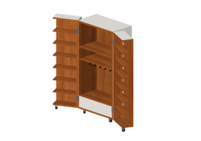 Muebles 3D - Zapatero de madera - Kare - Croco - 84273