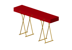 Tavoli 3D - Tavolo console in legno laccato - Kare - Disk - 84104