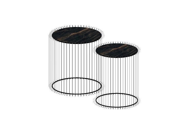 Tables 3D - Set de petites tables en marbre - Kare - Wire -... Tables 3D - Set de petites tables en marbre - Kare - Wire -...