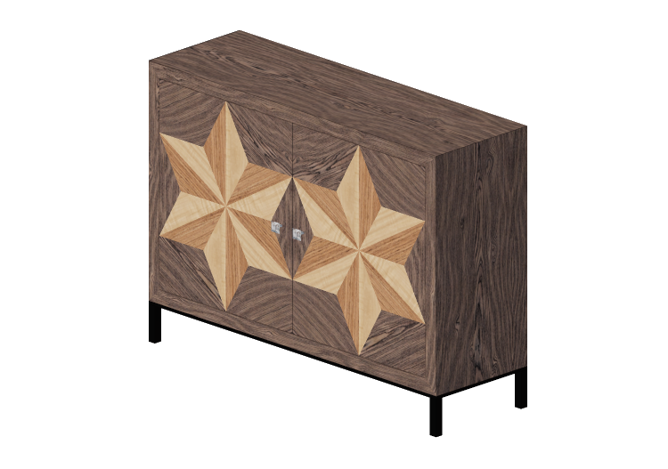 Armários 3D - Cômoda de madeira - Kare - Estrelado - 84245... Armários 3D - Cômoda de madeira - Kare - Estrelado - 84245...