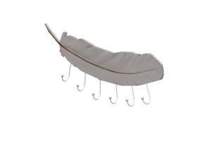 Accessori 3D - Appendiabiti in metallo - Kare - Feather - 80987