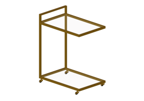 Tavoli 3D - Tavolino in metallo - Kare - Classy - 81428